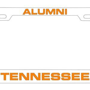 Tennessee Alumni Orange on White Metal License Plate Frame (Licensed Product)